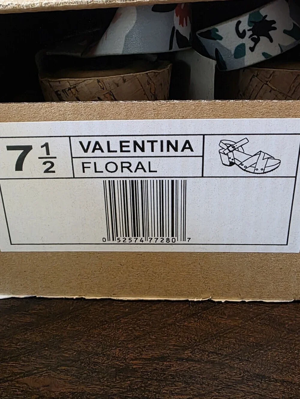 Journee Collection Valentina Floral Platform Sandals Cork Block Heel Sz 7.5 NEW